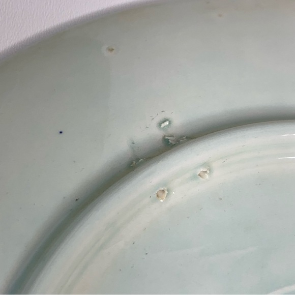 BOCH FRERES La Louvière Delft Blue & White Woman Portrait Reading Book Plate - Picture 5 of 5